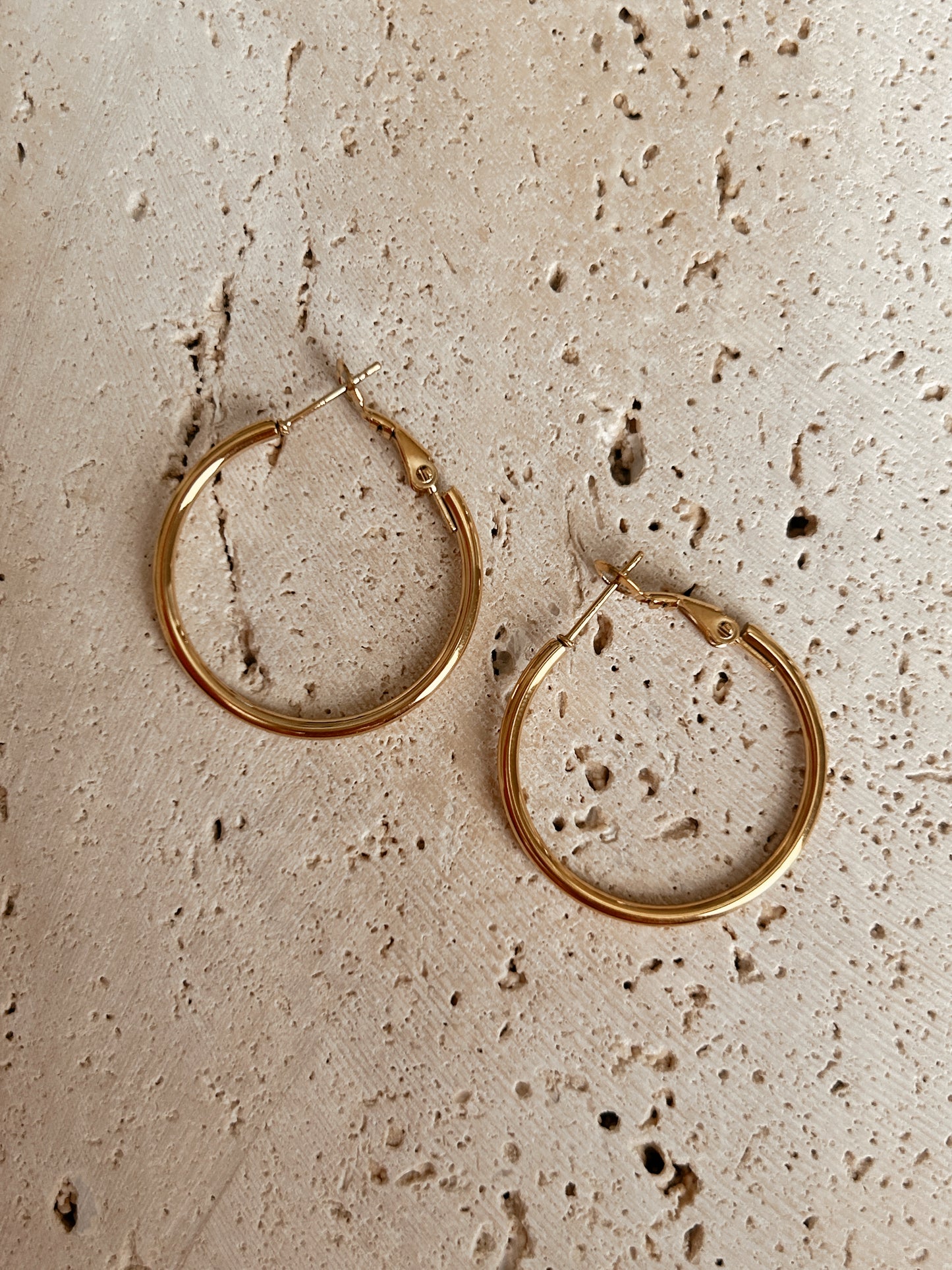 Thin Gold Touch Hoop