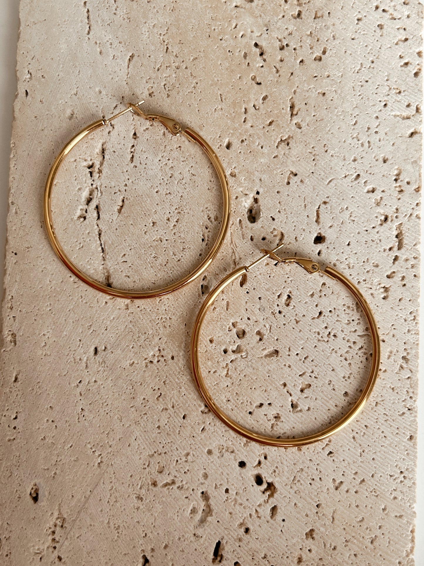 Thin Gold Touch Hoop