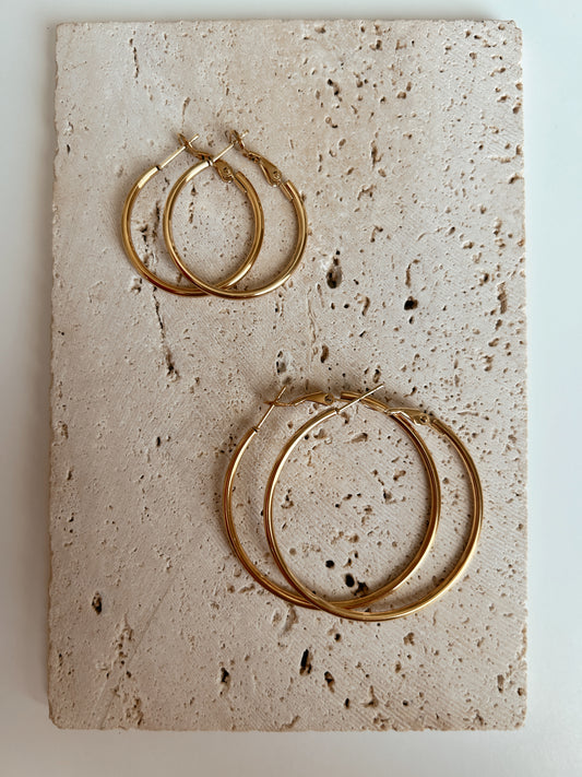 Thin Gold Touch Hoop