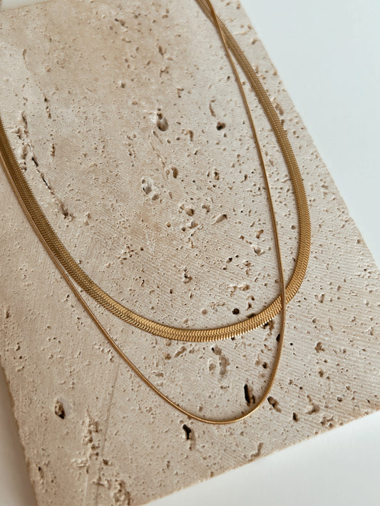 Danity Duo Herringbone Necklace