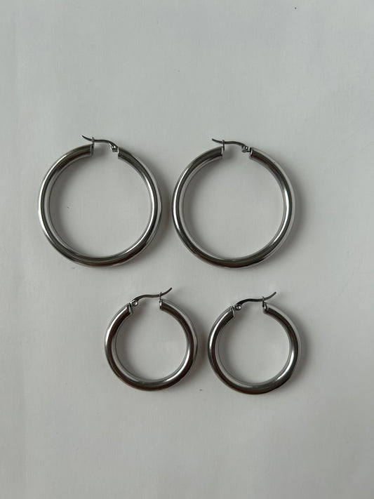 Classic Silver Hoop